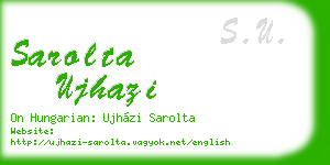 sarolta ujhazi business card
