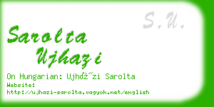 sarolta ujhazi business card